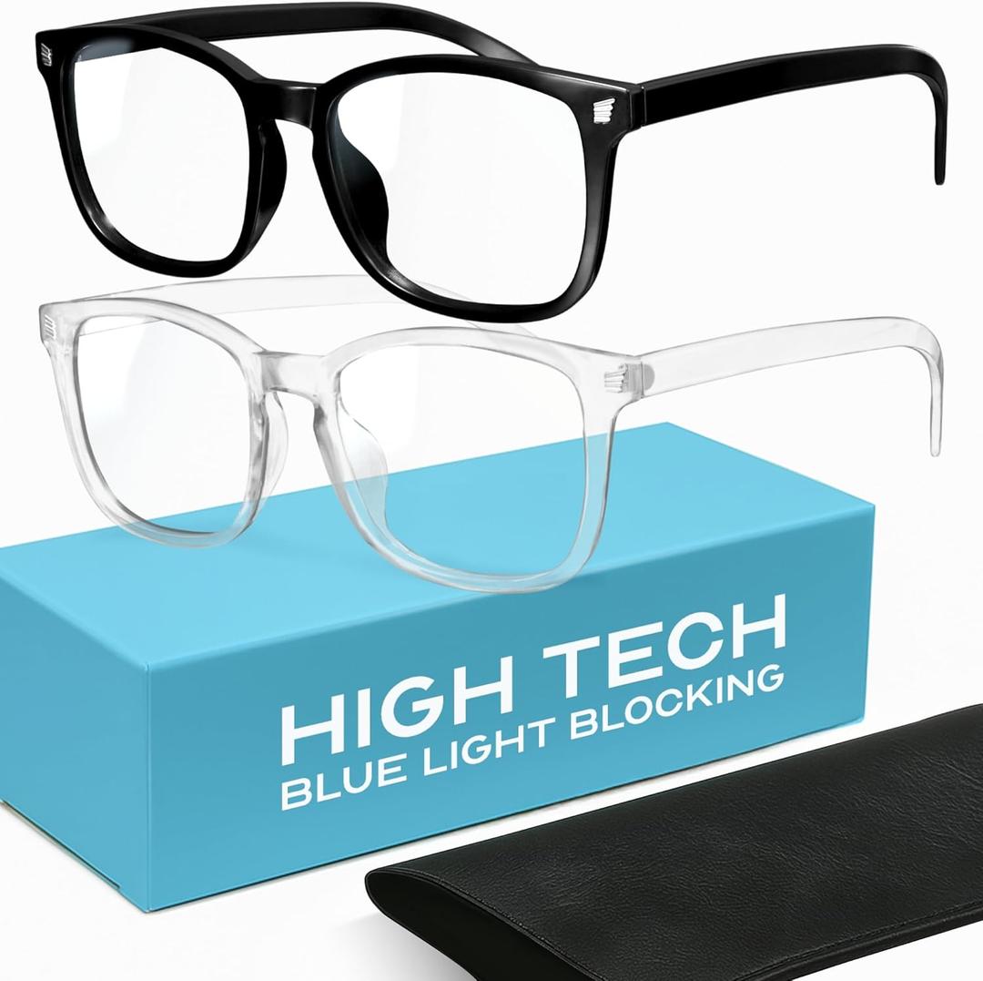 livho High Tech Blue Light Glasses - Advanced 99% Blue Light Blocking Computer Glasses - Anti Eyestrain & UV Glare Protection