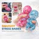 3PCS Baby Squishy Glitter Slow Rising, Squishy Babies Sensory Fidget for Stress Relief, Soft Cute Squeeze, Desk Decor & Gift