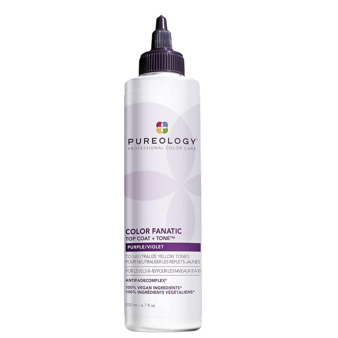 Pureology Color Fanatic Top Coat + Tone - Maintains Hair Color Treatment, Smooths, Restores Vibrancy and Adds Shine (Purple)