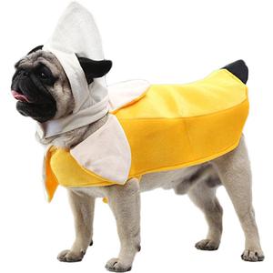 Banana Dog Halloween Costumes - Cute Dog Clothes Costume Cosplay Outfit Fashion Dress for Puppy to Large Dogs, Pet Costumes for Halloween Decorations Photo Props Accessories