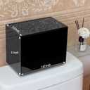 Tampon Holder for Bathroom, Tampons and Pads Container Box, Women Period Storage Holder, Black