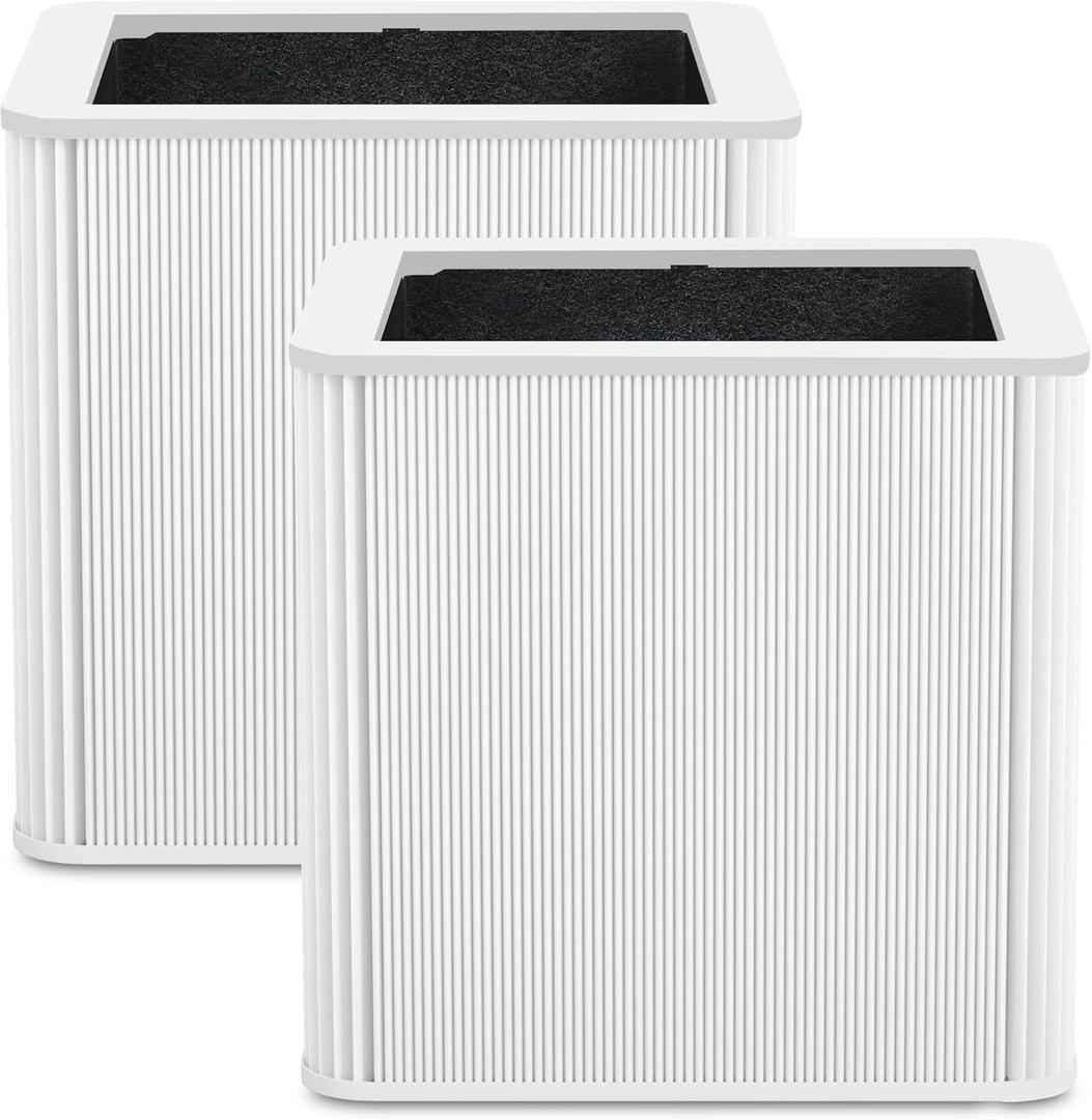 2 Pack 211+ Filter Replacement Compatible with Blue Pure 211+ Air Purifier, 2-Stage Filtration System of H13 True HEPA Filter & Activated Carbon Filter