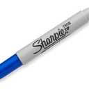 Sharpie Twin Tip Permanent Markers, Fine and Ultra Fine, Blue, 12 Count