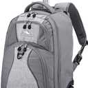 High Sierra Freewheel Wheeled Laptop Backpack, Silver Heather, 20.5 x 13.5 x 8-Inch