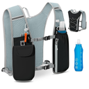 RAINSMORE Running Hydration Vest with 500ml Soft Flask, Waterproof Phone Pocket, Lightweight Hydration Pack, Adjustable No-Bounce Straps for Trail Running, Marathon, Cycling