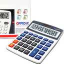 OFFIDIX Basic Office Calculators, Solar and Battery Dual Power Electronic Calculator Portable Large LCD Display Calculator Big Numbers Desktop Calculator (Big Size)