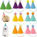 Mini Party Hats for Stuffed Animals, Birthday Party Cone Hats Dolls Dog Cat Rabbit Puppies Assorted Animal Birthday