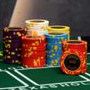 13.5 Grams Clay Poker Chips Blank Chips Casino Poker Chips 40mm Large Chips Pack of 50 Pieces
