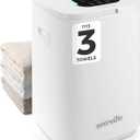 SereneLife Towel Warmer Bucket - Compact 23L Bathroom Towel Heater with Essential Oils Disc Holder, Adjustable Timer, Auto Shut-Off, Power Cord Storage & LED Display, Fits 2 Oversized Towels (White)