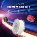 Official CREALITY Hyper PLA RFID Filament 1.75mm 4KG for K2 Plus Combo, High Speed 30-600mm/s 3D Printer Filament, 4Pack(8.8lbs)/Spool Hyper PLA RFID Support CFS,Most 3D Printers,Black& White&Blue&Red