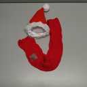 Christmas Dog Hat Costume for Large Medium Dog Warm Winter Dog Hat Neck Ear Warmer Headband Protector for Golden Retriever Labrador(Small, Red)