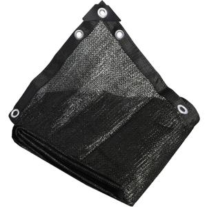 40% 6 ft X 8 ft Black Shade Cloth Taped Edge with Grommets for Outdoor Plant Cover Patio Tomatoes Barn Kennel Greenhouse