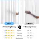 MIULEE White Privacy Sheer Curtains That Let Light in 84 Inches Long Non-See-Through Semi Sheer Curtains Light Filtering Window Curtain Drapes for Living Room Bedroom 2 Panels Set 42 X 84