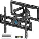 Pipishell TV Wall Mount, Full Motion Wall Mount with Dual Arms, Swivel, Extension for 26-65 inch Flat or Curved TVs up to 99 lbs, Max VESA 400x400mm, 3 Bracket Heights, Fits 12″/16″ Wood Studs, PIMF4