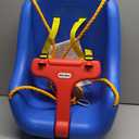 Little Tikes Snug 'n Secure Blue Swing with Adjustable Straps, 2-in-1 for Baby and Toddlers Ages 9 Months - 4 Years