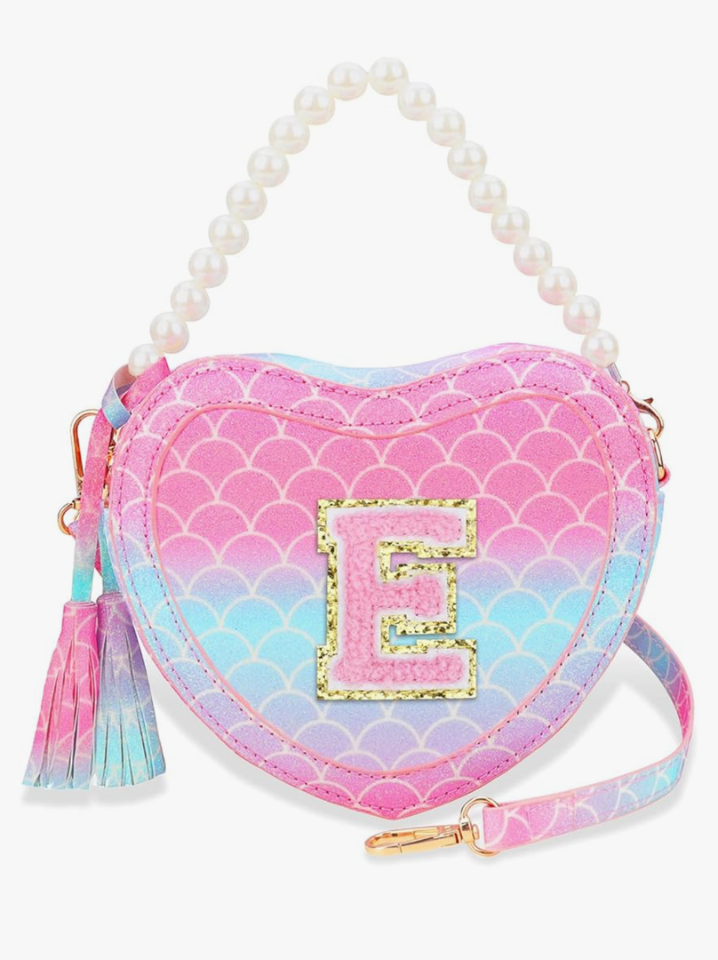 Birthday Purse Gifts for Little Girls - Girls Heart Purse Kids Crossbody Bag Princess Handbags Shoulder for Christmas Gift F