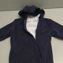 Baby Jumpsuit with Cute Bear Hoodie Warm Fleece Lined Newborn Snowsuit Rompers for Fall Winter 12-18 Month (Navy)