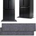 2PCS Refrigerator Mat 37.5 x 8.5 Inch Mat Washing Machine Spill Liner 0.2 Inch Thick Non-Slip Splash Pad for Fridge Freezer Dishwasher Water Dispenser Grey Silicone Appliance Floor Protector 2PCS