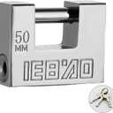 Heavy Duty Lock for Shipping Container, Shipping Container Lock for Secure Outdoor Resist Cutting, Perfect for Fences, Gates, Sheds, Toolboxes, Motorbike, and More, with 3 Key (50mm)