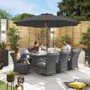 ABCCANOPY 9FT Outdoor Patio Umbrella, 8 Ribs Table Umbrella w/Crank for Easy Set Up, Suitable for Garden, Lawn, Deck & Backyard (Dark Gray)