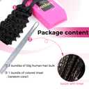 Lashey Human Braiding Hair Deep Wave Bulk Human Hair for Braiding 100% Virgin Hair Bulk 100g 2 Bundles/Pack No Weft Human Hair Extensions For Boho Braids Knotless Braid Box Braid Natural Black 18 Inch