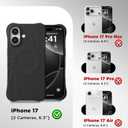Magnetic for iPhone 17 Case, Silicone Cover, Black