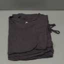 Darong Women's Two Piece Set Summer Outfits Lounge Sets Ruched Short Sleeve Tops Wide Leg Pants Tracksuit Sets (Medium, Grey)