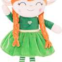 Gloveleya Plush Dolls Saint Patrick's Day Gifts Soft Blessings Doll Shamrock Wishes Plush Leprechaun Baby Girl Gifts
