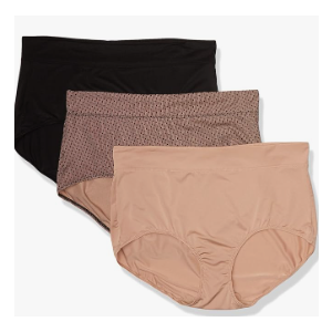 Warner's Women's Blissful Benefits No Muffin Top 3 Pack Brief Panty, XXXL