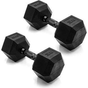 CAP Barbell Coated Dumbbell Weight | Multiple Options Pairs & Sets, 30lbs