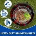 SafBbcue Upgraded Grill Grate for Kamado Joe Classic & Other Kamado Grill, 18 Inch Cooking System Kit for Large Big Green Egg BGE Charcoal Grill, Flexible Grill Grate Base Set with Heat Deflector