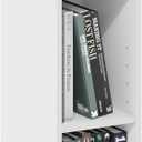Furinno Fulda Book Shelf, 2-Tier Narrow Bookshelf, Bookcase with 8-in Width Storage Shelf, 9.3 x 7.9 x 21.2, for Living Room, Bedroom, Home Office, White
