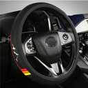 Premium Leather Steering Wheel Cover Compatible with Toyota Rav4 Camry Corolla,Non-Slip, Breathable 14.5-15inch