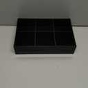 Tasybox Tea Bag Organizer, Black Acrylic Tea Bag Holder with 6 Slot, Tea Packet Storage for Drawer, Pantry, Kitchen, Cabinet, Countertop