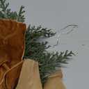 Thiccywoov 2 Pcs 9 Small Christmas Bow Wreath Xmas Velvet Brown Knot Artificial Norfolk Pine Winter Garlands for Cabinet Front Door Window Home Wall Decor (Christmas Bow Wreath)