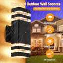 Dusk to Dawn Outdoor Wall Lights, 2 Pack Up and Down Outdoor Lights for House, Waterproof Aluminum Exterior Lighting Fixtures for Porch Garage