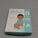 Frida Baby Fold-and-Go Portable Potty Seat for Toilet, Foldable Travel Potty Seat for Toddler, Fits Round & Oval Toilets, Non-Slip Base, Handles, Includes Free Travel Bag, White 