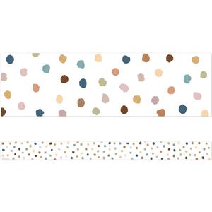 Teacher Created Resources Everyone is Welcome Painted Dots Straight Border Trim (TCR7165)