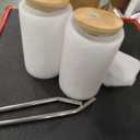 JOSTTER Gifts for Women, Personalized Monogrammed Gifts for Sister Mom Friend Wife, Birthday & Ideas 2024 - Cute Iced Coffee Glass Cups with Lids & Straws 2Pcs