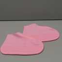 Waterproof Shoe Covers, Silicone Reusable Shoe Cover Non-slip Durable Zipper Elastic Rain Cover Protection for Men Women (L (Women 7.5-10.5, Men 6.5-9), Pink)