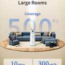 JRD Humidifier Large Room 8L/ 2.1Gal, Ultrasonic Cool Mist for Bedroom, Quiet Humidifier with Remote Control, 10 Mist Modes, 24H Timer, Night Light, AI Mode, 40H Run for Home OfficeGrey