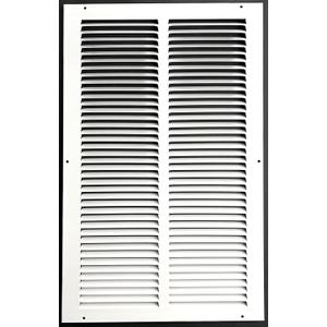 Fits 12x20 Duct Opening Stamped Steel Return Air Grille Vent Cover Grille for Sidewall and Ceiling in White Surface Dimensions: 13.75"W X 21.75"H (12" W x 20" H Duct Opening)