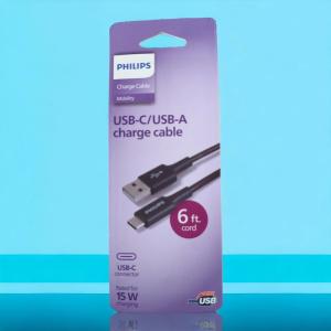 Philips USB-C to USB-A Charge Cable 