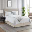 Nestl Linen Bed Skirt Queen Size - Queen Bed Skirt 14 Inch Drop - Brushed Microfiber Bed Skirts - Hotel Quality Pleated Bed Skirt - Shrinkage & Fade Resistant