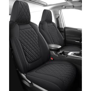 MIROZO Rav4 Seat Covers Full Set,Waterproof Car Seat Covers Faux Leather Seat Covers Compatible with 2019-2025 Toyota RAV4 Hybrid LE XLE Limited Automotive Seat Cover Car Accessories