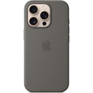 Apple iPhone 16 Pro Silicone Case with MagSafe and Camera Control: Lightweight Phone Case, Wireless Charging Compatible, Smooth Matte Finish, Stone Gray