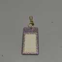 Kate Spade New York Id Badge Clip Key Chain, Sparkle Silicone Keychain Accessory and Suitcase Identifier, Multi Glitter