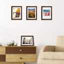 Giftgarden Brown 5x7 Picture Frame Set of 4, 6x8 Matted to 5x7 Photo Rustic Walnut Frames with Mat for Wall or Tabletop