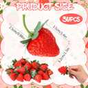 Lusofie 30 Pcs Fake Strawberries Plastic Fake Strawberry 2.36 in Faux Artificial Strawberries for Decor Kitchen Party Decoration Realistic Faux for Photo Prop Home Wedding Photography Decoration