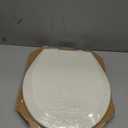 Bemis 500EC Durable Wood Toilet Seat with Easy Clean Hinges, Made in USA, Round, Biscuit